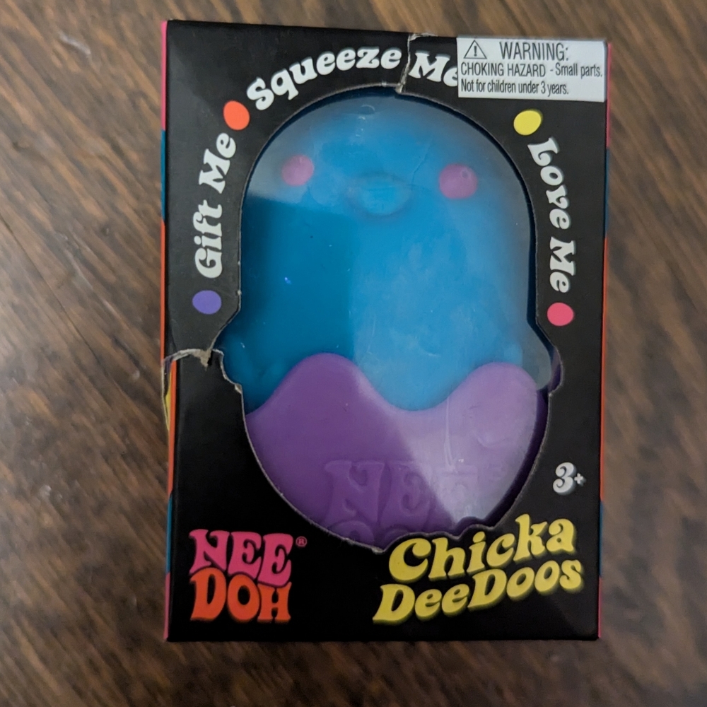 Nee Doh NeeDoh Chicka DeeDoos Stress Toy by Schylling blue & purple chick Easter